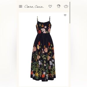 *IN SEARCH OF* Cara Cara Black Floral Midi Dress